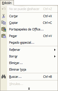 Captura Menú “Edición” Captura Menú “Edición”