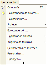 Captura Menú “Herramientas” Captura Menú “Herramientas”