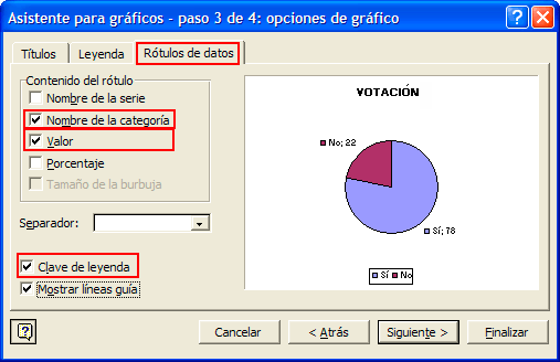 Captura del apartado “Contenido del rótulo” de la pestaña “Rótulos de datos” Captura del apartado “Contenido del rótulo” de la pestaña “Rótulos de datos”