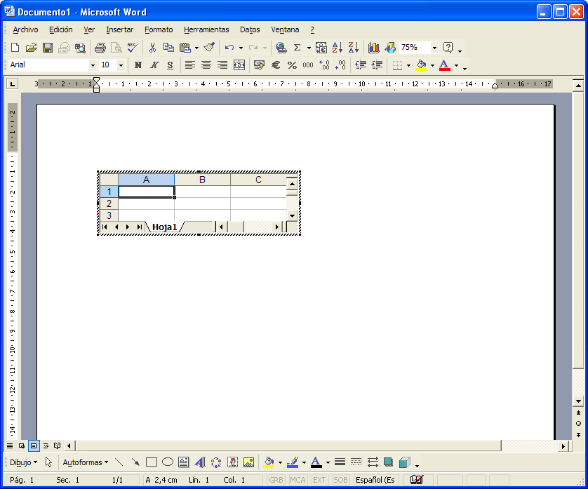 Captura nueva hoja Excel insertada