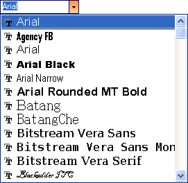 Selecció de tipografía