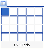 Quadre de selecció de files i columnes