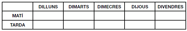 Taula exercici 1