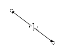 Captura punter en forma de quatre fletxes sobre la línia