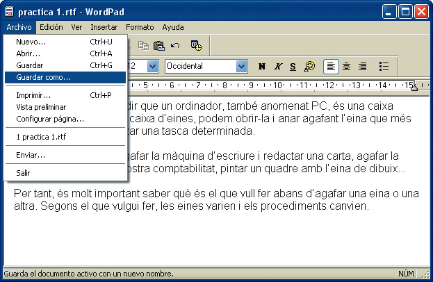 Captura WordPad