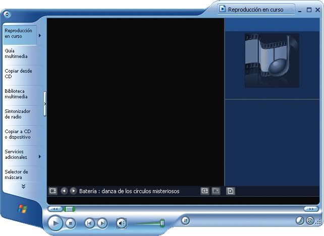captura del Reproductor de Windows Media