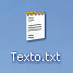 captura del icono de un archivo de texto