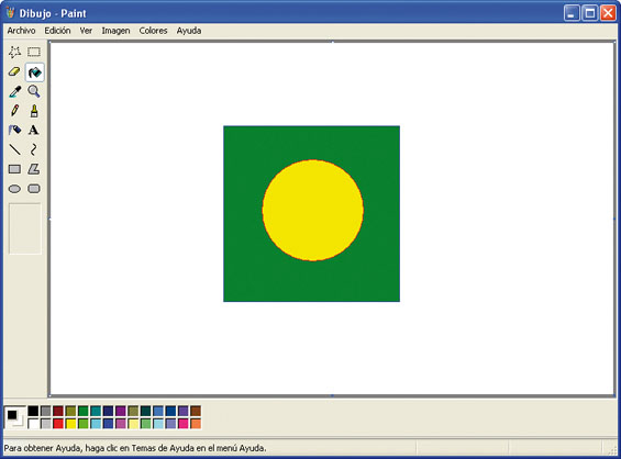 Captura del programa Paint