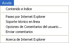 Captura menú Ayuda