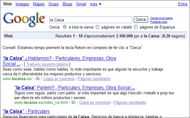 Captura llista d'enllaços