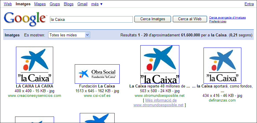 Captura menú del Google